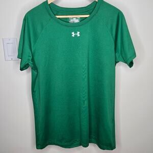 UNDER ARMOUR Kelly Green Loose Fit Athletic Short Sleeve T-Shirt Size Large